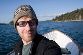 in a row boat